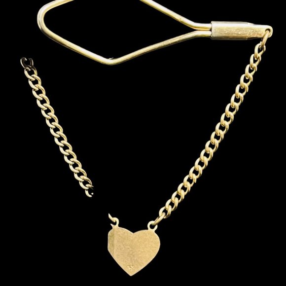 Vintage FHC Moose Gold Tone, Red And White Enamel Tie Bar (4886) - Picture 5 of 6